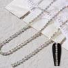 25Cm Long Luxury Crystal Pearl Chain Nail Charms 1.5/2Mm Shining Clear Diamond Nail Art Metal Glass Manicure Crystal Nail Charm