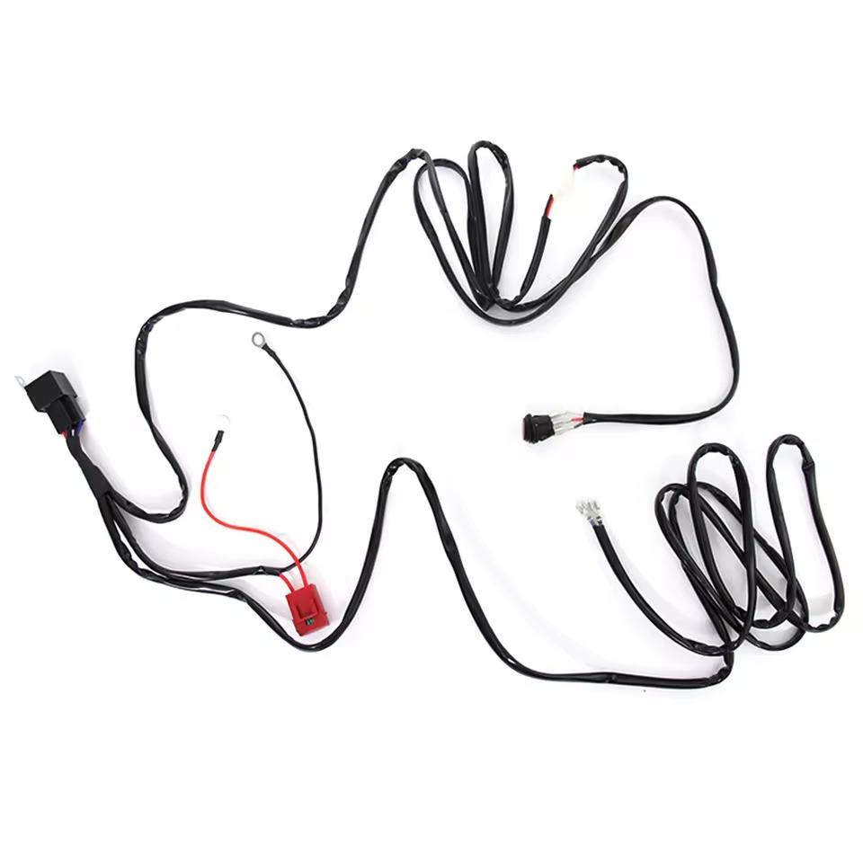 12V 40A Power Relay Blade Fuse Waterproof On/Off Switch Light Bar Wiring Harness Wiring Harness Kit Loom for Motorcycle Vehicles