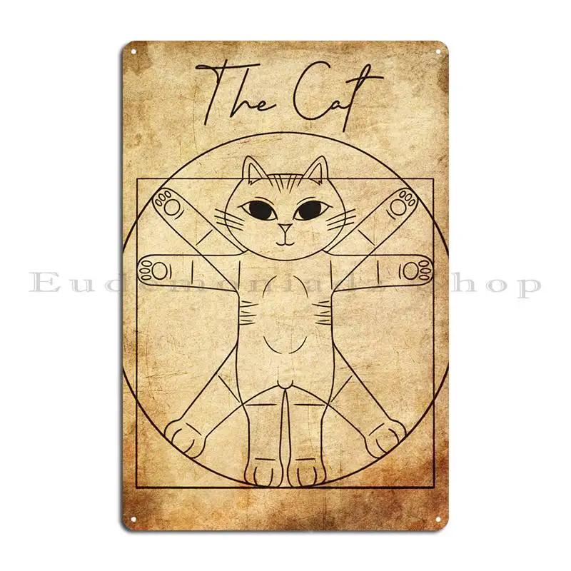 The Vintage Cat Metal Sign Bar Cave Printing Party Funny Kitchen Tin Sign Poster 20X30CM