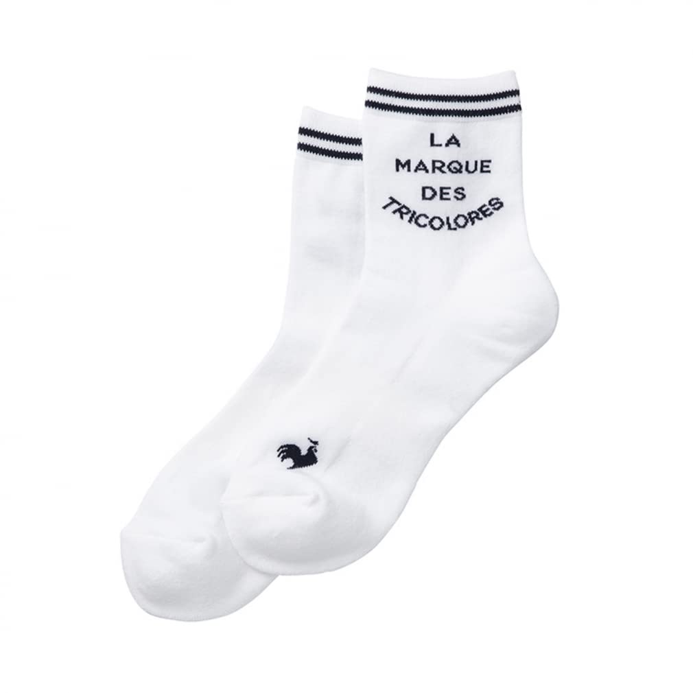 Le Coq Golf Line Logo Short Sizes Women's Socks, White, 22-24cm (QGCUJB00)