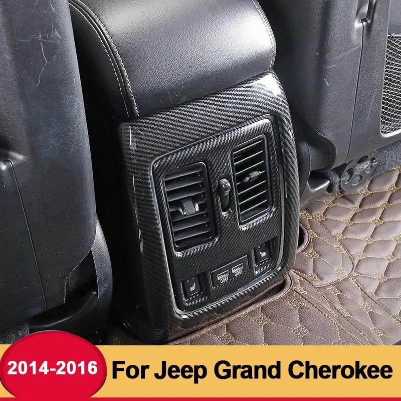 For Jeep Grand Cherokee 2014 2015 2016 2017 2018   Car Back Rear Air Conditioner Outlet Vent Frame Cover Trim Accessor