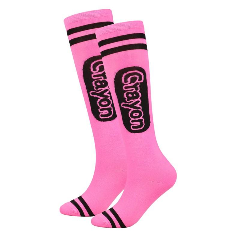 Crayon Striped Knee-High Socks Halloween Costume Party Womens Casual