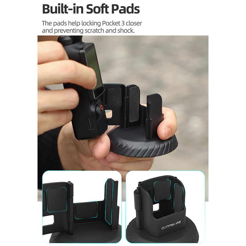 Car Railings Mount For DJI Osmo Pocket 3 Magnetic Bracket Fixed Desktop Base Non-Slip Vlog Shooting Accessories