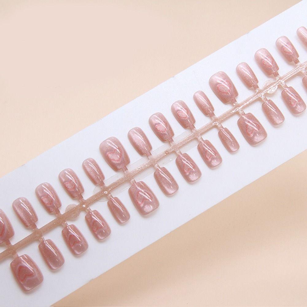 Shining False Nails Long Square Nail Tips Fashion Press On Nails  DIY