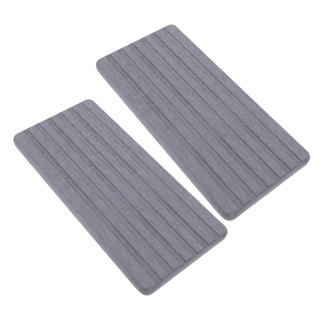 2pcs Diatomite Coaster Water Absorbent Fast Drying  D Diatomaceous Earth Soap Dish with Foot Pads for Bathroom Kitchen