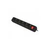Lanberg Power Strip with 5 Schuko Sockets with Black Protection 1-5m