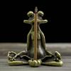 Meditace Mlha Držák na vonné tyčinky Vintage Kovová Sedící Žába Kadidelnice Domov Kancelář Jógová Místnost Stolní Dekorace Ornament