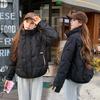 Women’s Short Stand Collar Windproof Thin Slim Winter Jacket