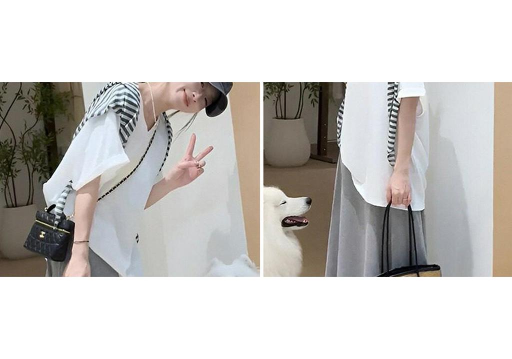 Stylish 2026 Summer Maternity Dress & T-Shirt Set - Slimming French Sleeveless/Short-Sleeved, Conceals Pregnancy