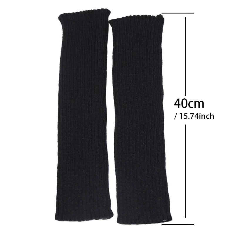 Lolita Long Socks Women Boot Cuffs Harajuku Leg Warmers Knitted Warm Foot Cover Arm Warmer Ladies Autumn Winter Crochet Socks