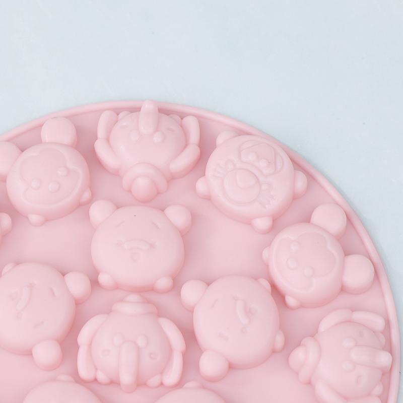 Cartoon Animal Silicone Mold Diy Cute Candy Chocolate Gummy Animal Ice Cube Non-Stick Moulds Kitchen Baking Mold