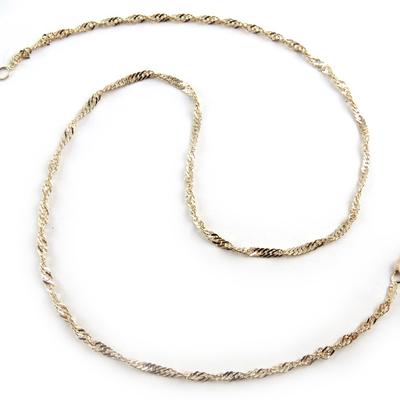 [K7761] - Gold Plated Chain / Necklace 'Singapore' 40 Cm 2.5 Mm