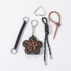 Matte Leopard Print Flower Bag Hanging Sex Exquisite Leopard Print Flower DIY Braided Rope Car Keychain Key Chains for Women