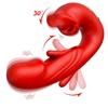 Dual-Ended Vibrating Dildo with Clitoral Suction & Licking, Intense Massage, Adult Toy for Women