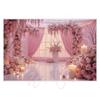 Birthday, Wedding and Engagement Party Backdrop Fabric, Luxurious Curtains, Gauze Drapes, Flowers, Photo Backdrop Fabric