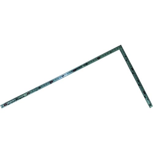 Shinwa Sokutei Silver Curved Ruler, 50cm, Inner Fit, for Carpenters, with Square Graduations On the Back and Red Numbers, JIS 10359