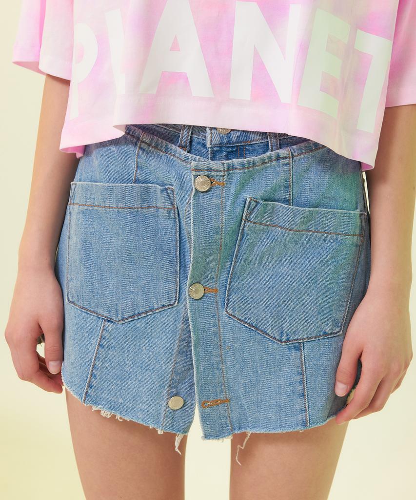 UNKNOWN PLANET Up133 Wrap Shorts Denim Pants