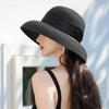 High-End Hepburn Style Raffia Sun Hat for Women - Elegant Summer Travel Accessory