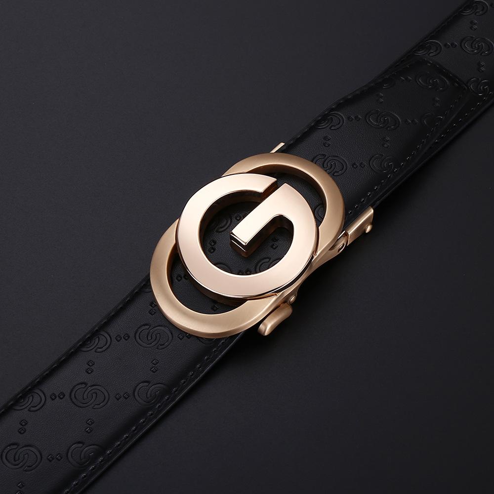 Men's High-End Genuine Leather Automatic Buckle Belt - Versatile Casual Cowhide Waistband