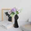 Nordic Style Body Art Black Ceramic Vase Living Room Tabletop Decorations Flower Arrangement Device Home Decoration Accessories