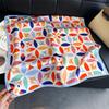 Damen S Geometrisch Bedruckter Seidenähnlicher Quadratischer Schal Für Den Sommer