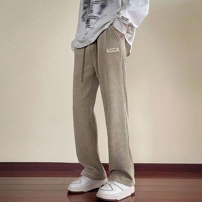 Men's Corduroy Pants Straight Loose Joggers Sweatpants Fall Winter Streetwear Men Casual Track Pants Male Long Trousers