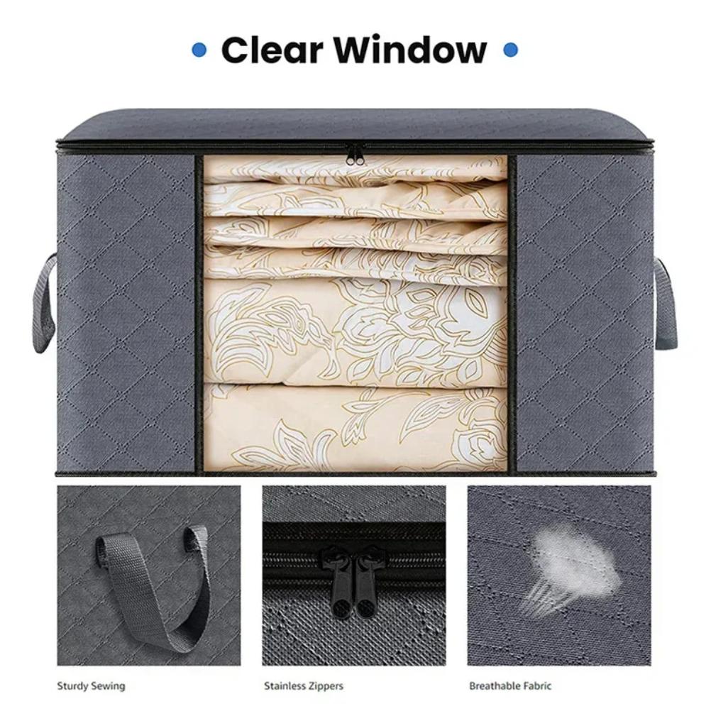 Storage Bag Foldable Large Capacity Clothes  Blanket Storage Bags Storage Containers for Organizing Bedroom Closet Clothing