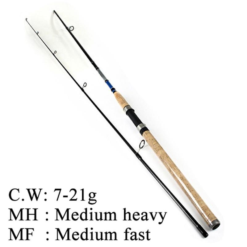 FTK 99% Carbon 2,1 M 2,4 M 2,7 M 2 Köder Angelrute Köder Gewicht 3-50g Spinning angelrute Für