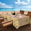3Pcs Hawaiian Luau Tablecloth Tiki Party Tablecloths Tropical Table Cloth Plastic Disposable Rectangle Table Covers for Tiki Bar Tropical Summer