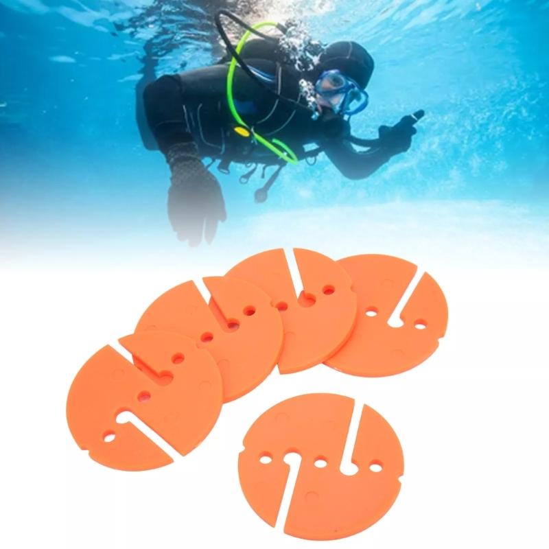 5Pcs Safety Rope Line Marker Round Scubas Dives Line Circle Marker Wreck Cave Dives Marker Diving Accessories Enduring