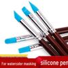 5-Piece Silicone Watercolor & Oil Painting Masking Brush Set for Art & Nail Art