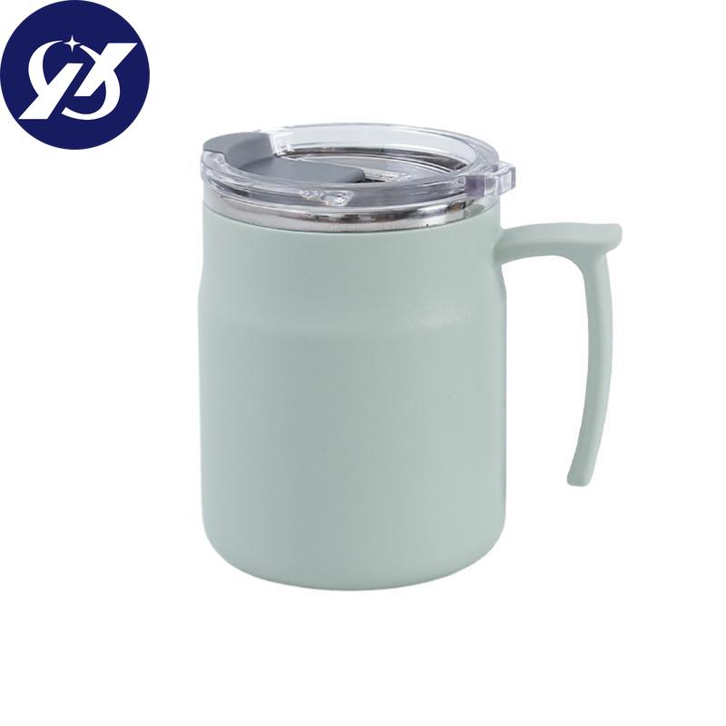 Travel Coffee Mug, Water Cups With Leak Proof Flip Cover, Handle, Double Layer Vacuum, Stainless