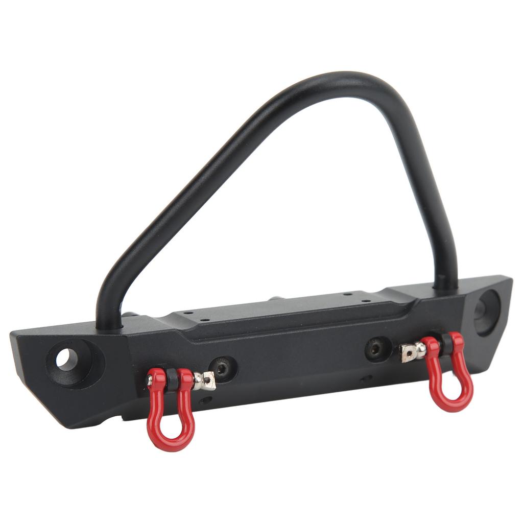 RC Car Front Bumper Aluminium Alloy Front Bumper with Lamp for AXIAL SCX10 90046 90047 1 10 RC Crawler Car Black