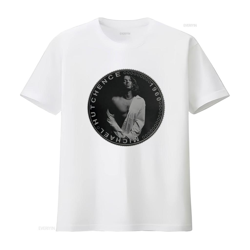Michael Hutchence Z Inxs Cool Tričko S Potiskem Mincí Vintage Styl vintage Vyprané Měkké designové oblečení streetwear móda
