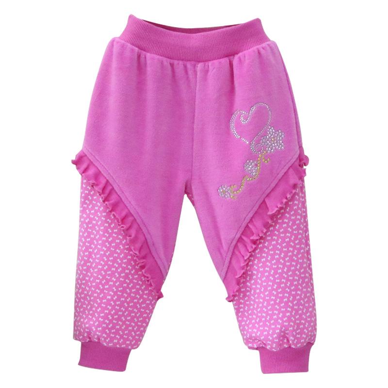

Брюки для новорожденных Девочки Младенческая одежда Бархатные зимние весенние брюки Вышитая детская одежда Длинные брюки Aapparel 62 розовый