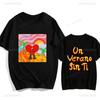 Bad Bunny UN VERANO SIN TI Music Album Print Tshirt Classic Harajuku Loose Streetwear Men Hip Hop Style Shortsleev Tshirt