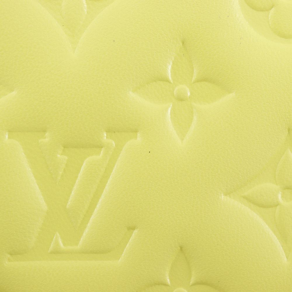 LOUIS VUITTON Zippy wallet Purse M83104 Kussan Smiley Yellow yellow lambskin Women Used
