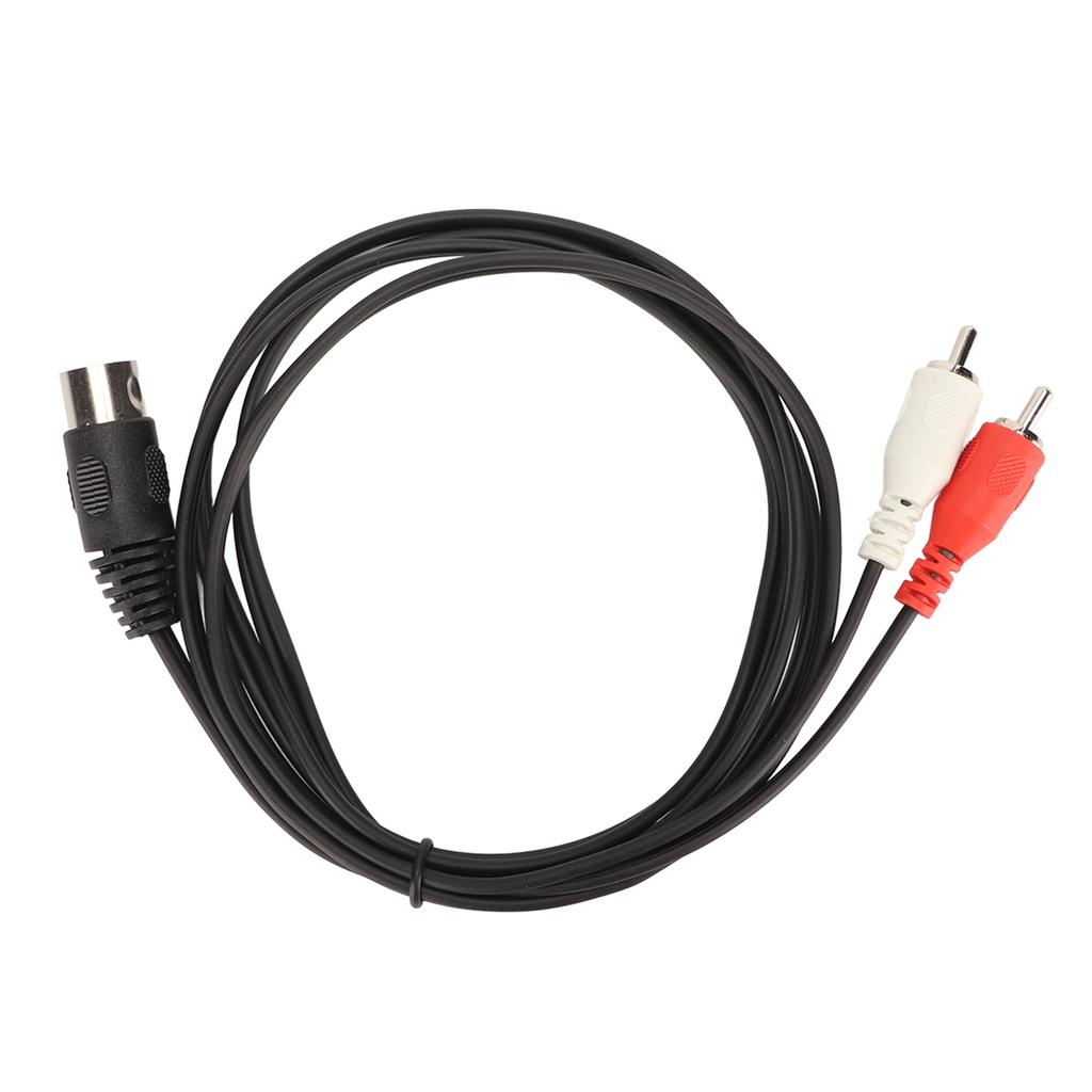 5-poliger DIN-Stecker auf 2 Cinch-Stecker, Kabel mit PVC-Drahtabdeckung, 2 Cinch-auf-DIN-Sound-Verbindungskabel für CD-Player