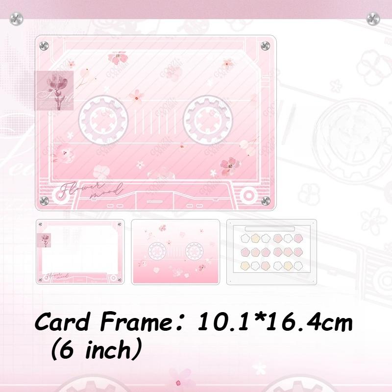Floral Language Tape Series Acrylic Photo Frames for 3 Inch Anime Card Display Kpop Photocard Storage with Holder Wholesales New