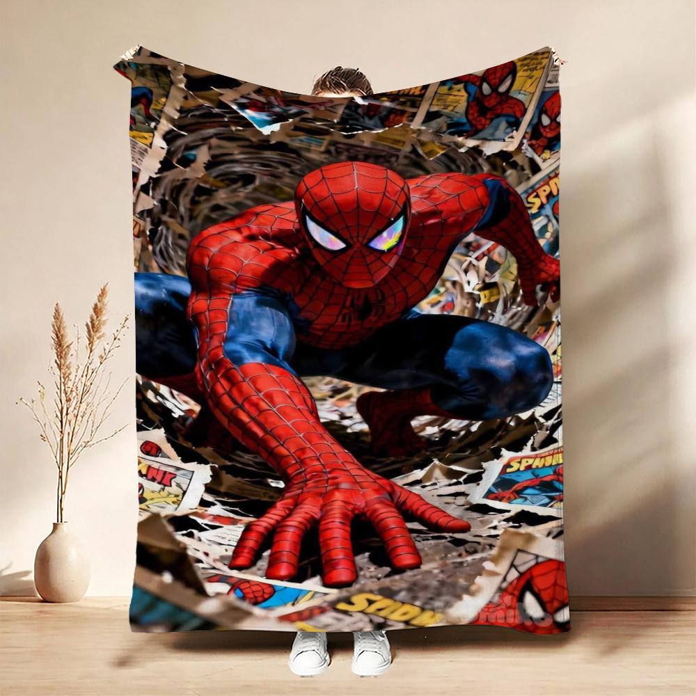 Spider Man Action Pose Blanket Blanket Soft And Comfortable Bedroom Digital Printing Machine Washable
