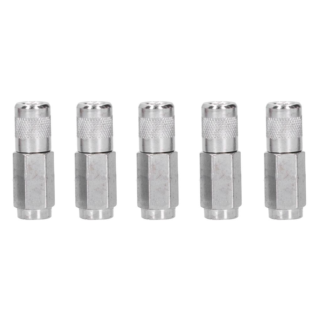 5Pcs Grease Gun Coupler Tightly Bite Durable WearResistant Grease Gun Flat Nozzle for Equipment Maintenance