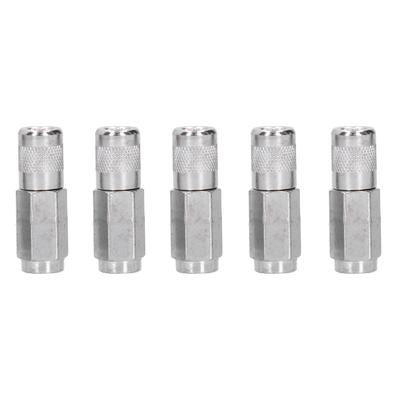 5 Piezas Acoplador de Pistola de Engrase Muerde Firmemente Duradero Resistente al Desgaste Boquilla Plana para Pistola de Engrase para Mantenimiento de Equipos