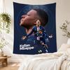 Star Player Kylian Mbappé Retro Tapestry Rustic Farmhouse Made for Studio Wall Living Room Bedroom Four Seasons Hand Painted Style Gift for New Home