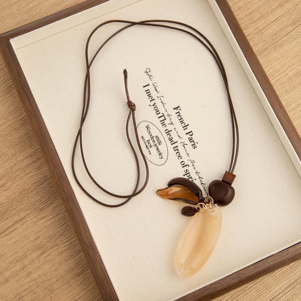 Chinese Floral Tassel Pendant Necklace - Ethnic Niche Design for Women, Versatile Long Sweater Chain Fashion Accessory