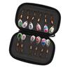 12Pcs Trout Lure Flashing Sequin Efficient Stainless Steel Bass Fishing Bait with Storage Bag