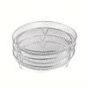 1pc/3pcs Air Fryer Accessories, Round Air Fryer Rack, Multi-purpose Air Fryer Accessories, Steam Rack, Stainless Steel Stackable Rack, Dehydrator