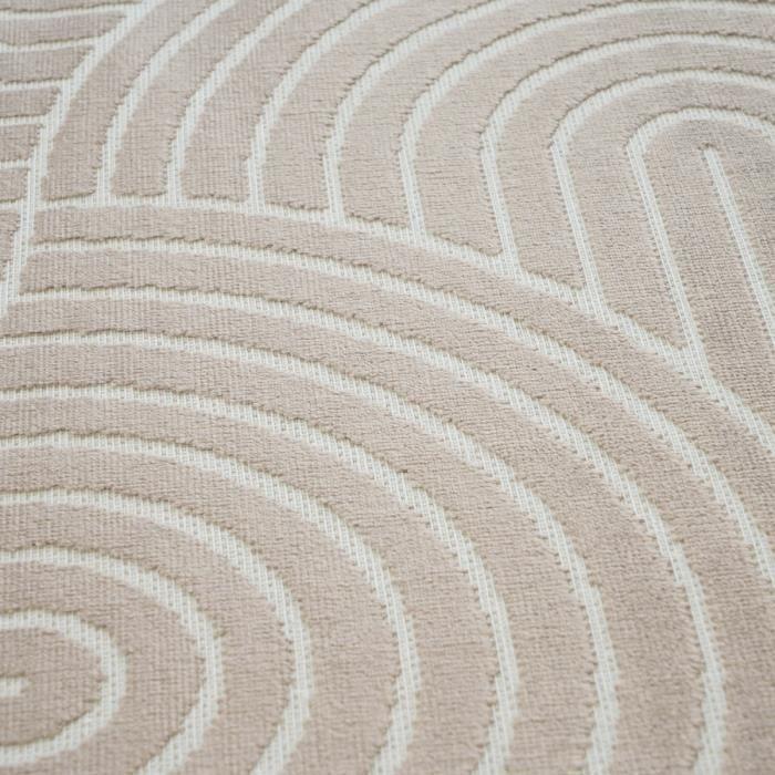 Tapis à relief moderne beige sable 120x160
