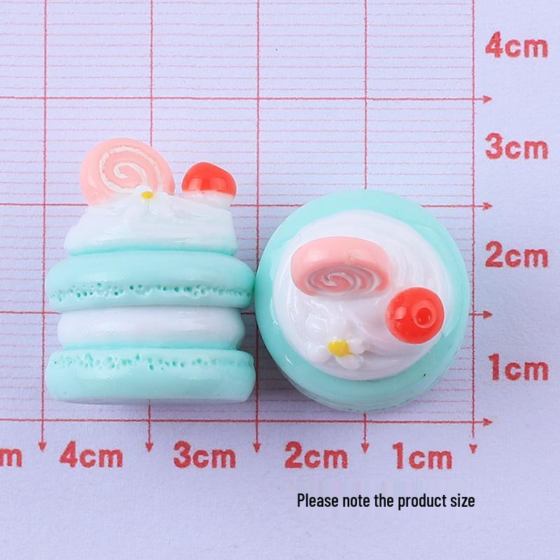 Macaron Cartoon 3D Cake Toy DIY Resin Charms for Crocs