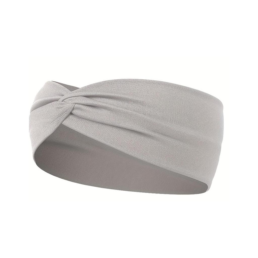 Women's Cross-Border Sports Yoga Elastic Headband - Sweat-Absorbent and Wide-Brimmed Hair Accessory.