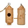 Pet Supplies Natural Wooden Hummingbird House Hanging Swing Nest Garden Outdoor Home Birdhouse